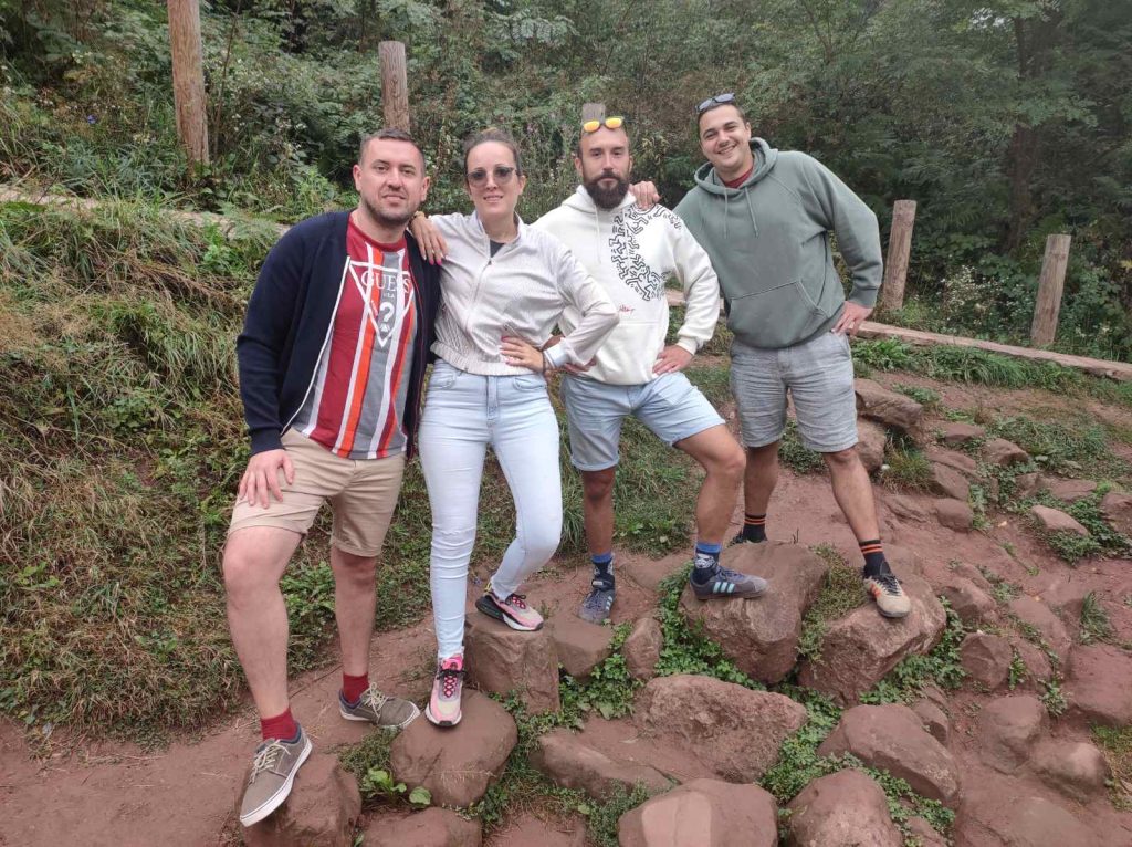 My teammates and me at a team-building on Mount Rtanj, Serbia